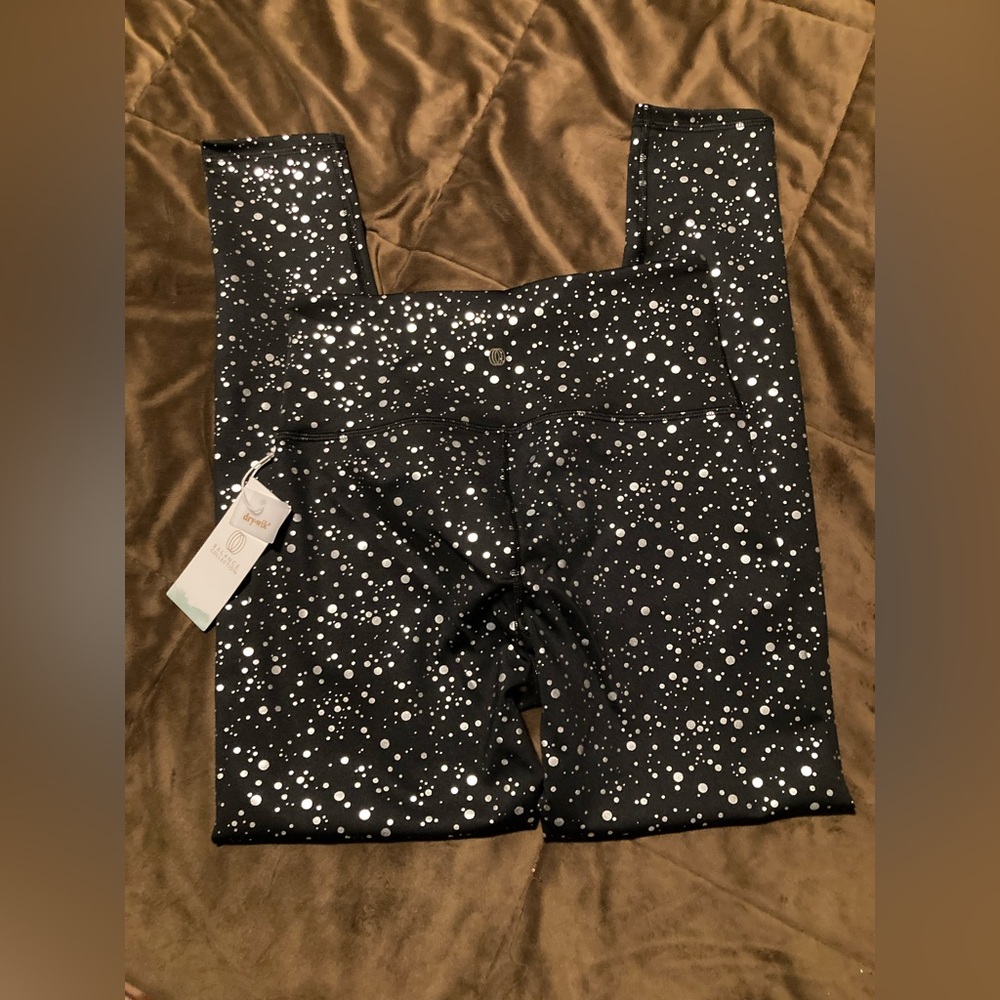 Balance Collection Black and Silver Patterned Leggings, medium, new, dry-wik - Picture 5 of 8